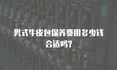 男式牛皮包保养费用多少钱合适吗？