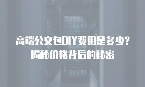 高端公文包DIY费用是多少？揭秘价格背后的秘密