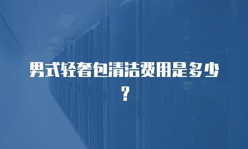 男式轻奢包清洁费用是多少？