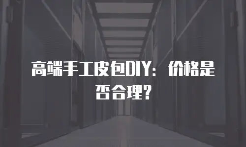 高端手工皮包DIY：价格是否合理？
