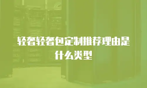 轻奢轻奢包定制推荐理由是什么类型