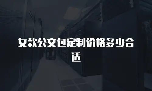女款公文包定制价格多少合适