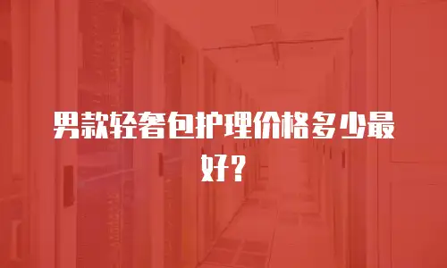 男款轻奢包护理价格多少最好？