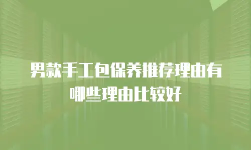 男款手工包保养推荐理由有哪些理由比较好