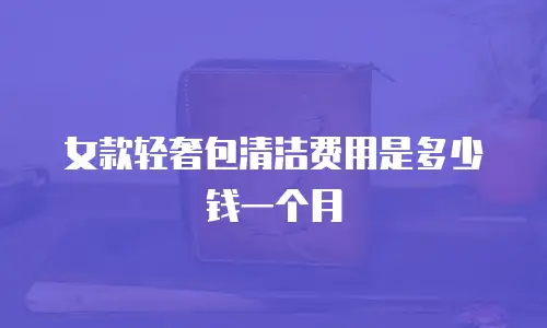 女款轻奢包清洁费用是多少钱一个月