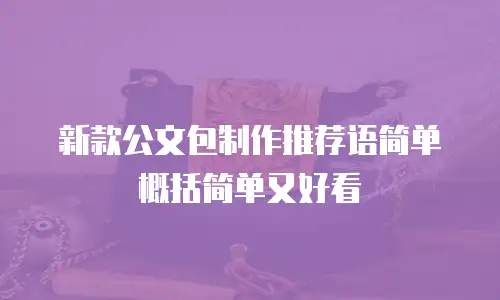 新款公文包制作推荐语简单概括简单又好看