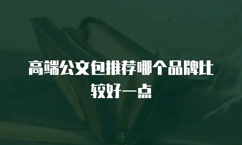 高端公文包推荐哪个品牌比较好一点