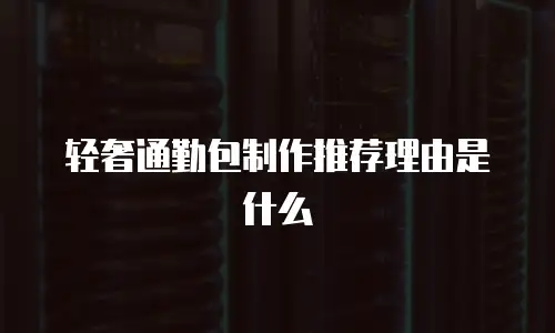 轻奢通勤包制作推荐理由是什么
