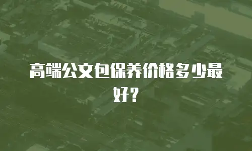 高端公文包保养价格多少最好？