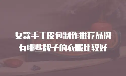 女款手工皮包制作推荐品牌有哪些牌子的衣服比较好
