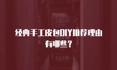 经典手工皮包DIY推荐理由有哪些？