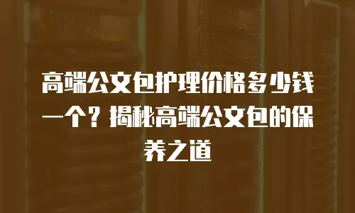 高端公文包护理价格多少钱一个？揭秘高端公文包的保养之道