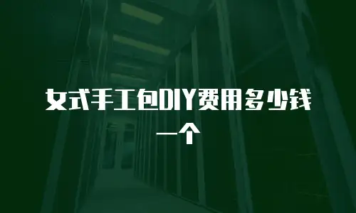 女式手工包DIY费用多少钱一个