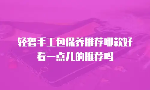轻奢手工包保养推荐哪款好看一点儿的推荐吗