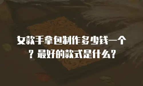 女款手拿包制作多少钱一个？最好的款式是什么？