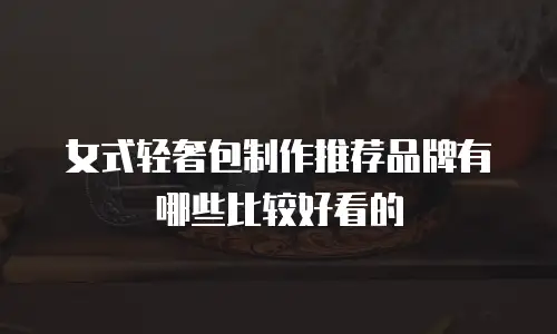 女式轻奢包制作推荐品牌有哪些比较好看的