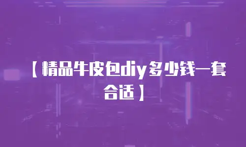 【精品牛皮包diy多少钱一套合适】