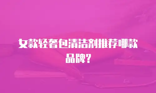 女款轻奢包清洁剂推荐哪款品牌？