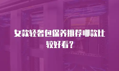女款轻奢包保养推荐哪款比较好看？