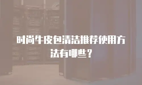 时尚牛皮包清洁推荐使用方法有哪些？