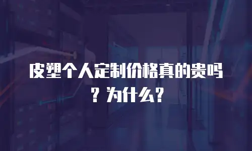 皮塑个人定制价格真的贵吗？为什么？