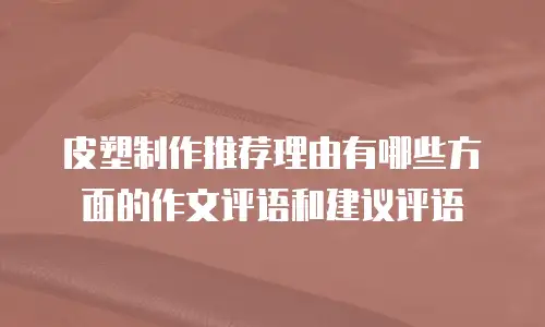 皮塑制作推荐理由有哪些方面的作文评语和建议评语