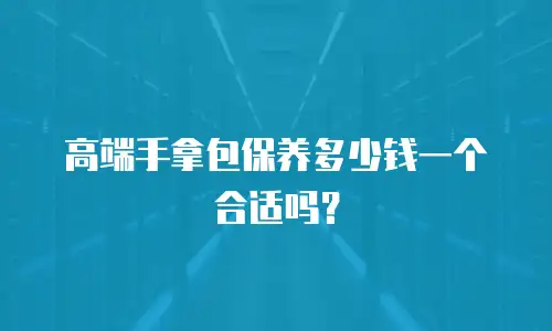 高端手拿包保养多少钱一个合适吗？
