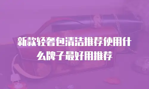 新款轻奢包清洁推荐使用什么牌子最好用推荐