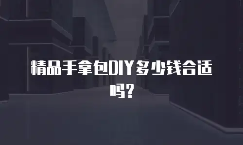 精品手拿包DIY多少钱合适吗？