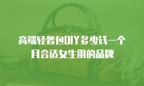 高端轻奢包DIY多少钱一个月合适女生用的品牌