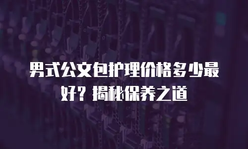 男式公文包护理价格多少最好？揭秘保养之道