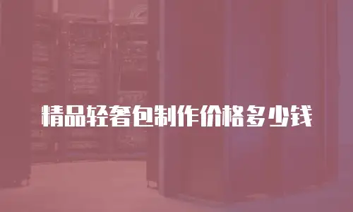 精品轻奢包制作价格多少钱