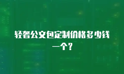 轻奢公文包定制价格多少钱一个？