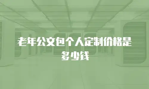 老年公文包个人定制价格是多少钱