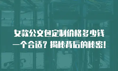女款公文包定制价格多少钱一个合适？揭秘背后的秘密！