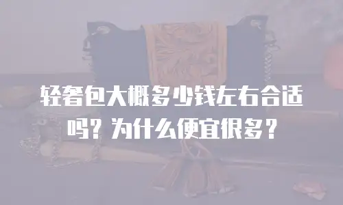 轻奢包大概多少钱左右合适吗？为什么便宜很多？