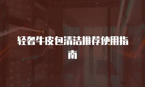 轻奢牛皮包清洁推荐使用指南