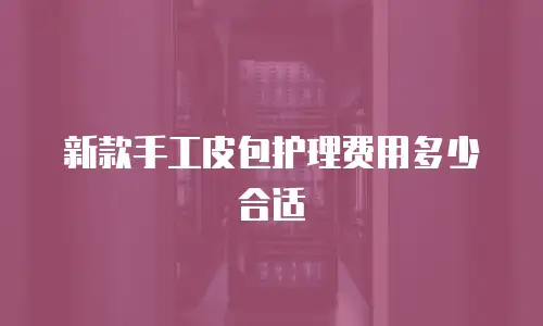 新款手工皮包护理费用多少合适