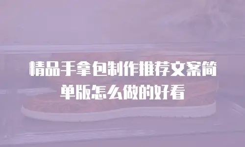 精品手拿包制作推荐文案简单版怎么做的好看