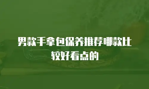 男款手拿包保养推荐哪款比较好看点的