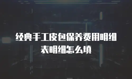 经典手工皮包保养费用明细表明细怎么填
