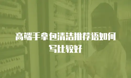 高端手拿包清洁推荐语如何写比较好