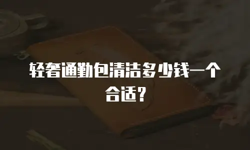 轻奢通勤包清洁多少钱一个合适？