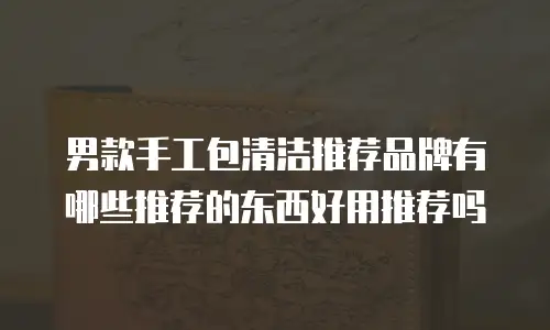 男款手工包清洁推荐品牌有哪些推荐的东西好用推荐吗