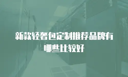 新款轻奢包定制推荐品牌有哪些比较好