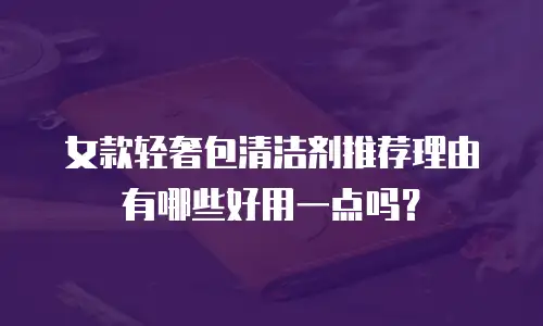 女款轻奢包清洁剂推荐理由有哪些好用一点吗？
