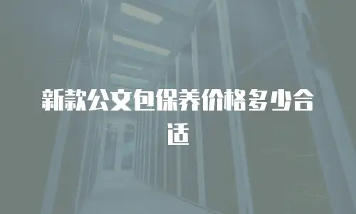 新款公文包保养价格多少合适