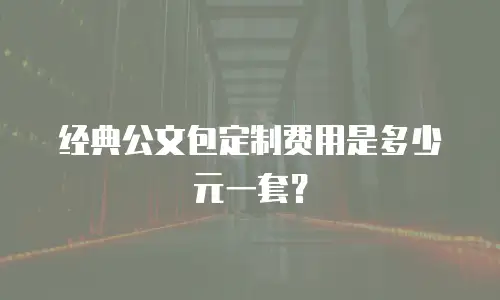 经典公文包定制费用是多少元一套？