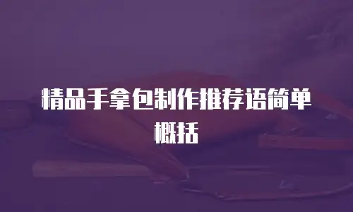精品手拿包制作推荐语简单概括