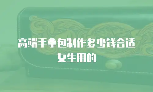 高端手拿包制作多少钱合适女生用的